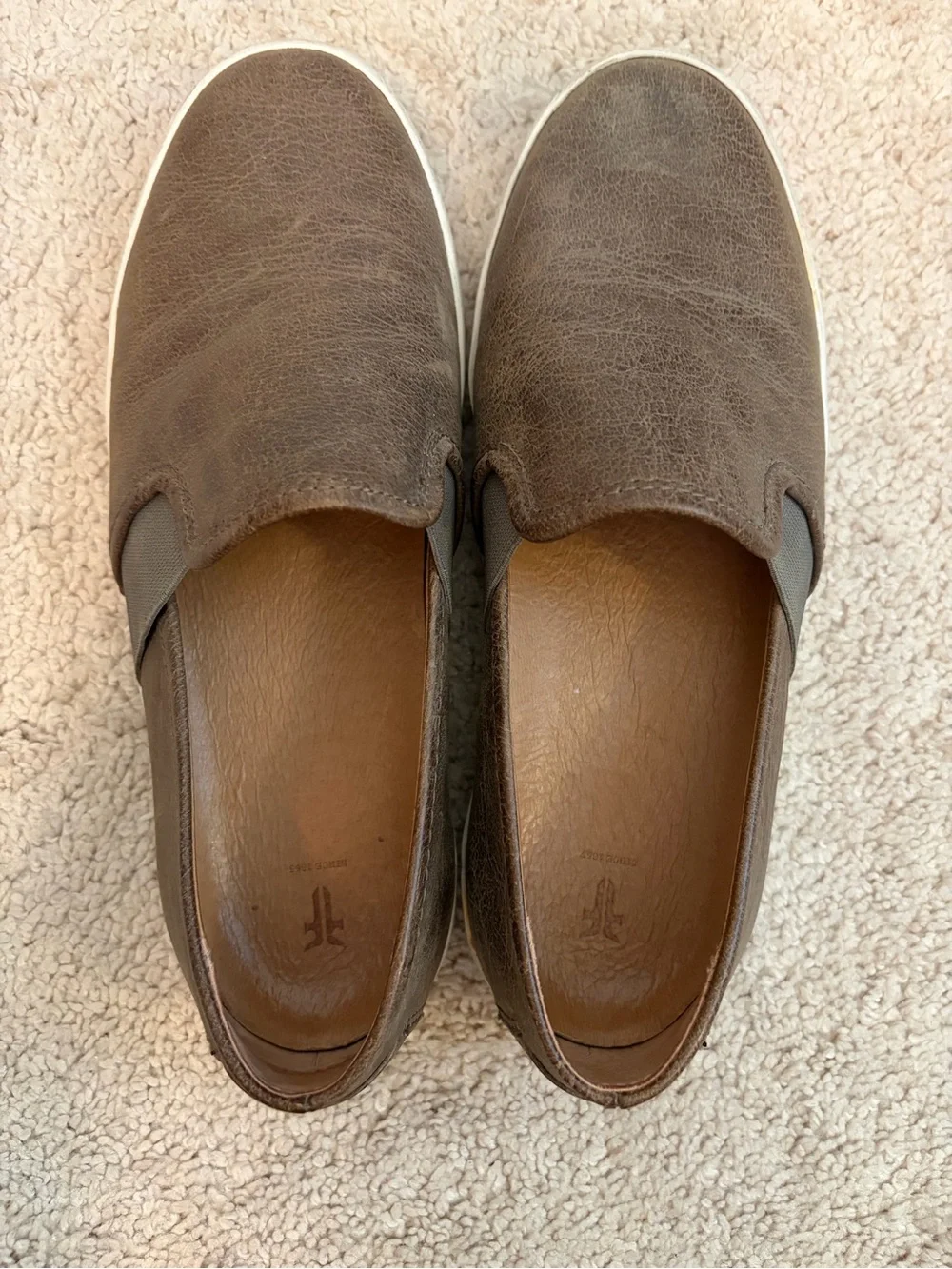 Frye Company Slip On Dylan Shoes Women Size 8M Leather Sneakers 3479264 Ash